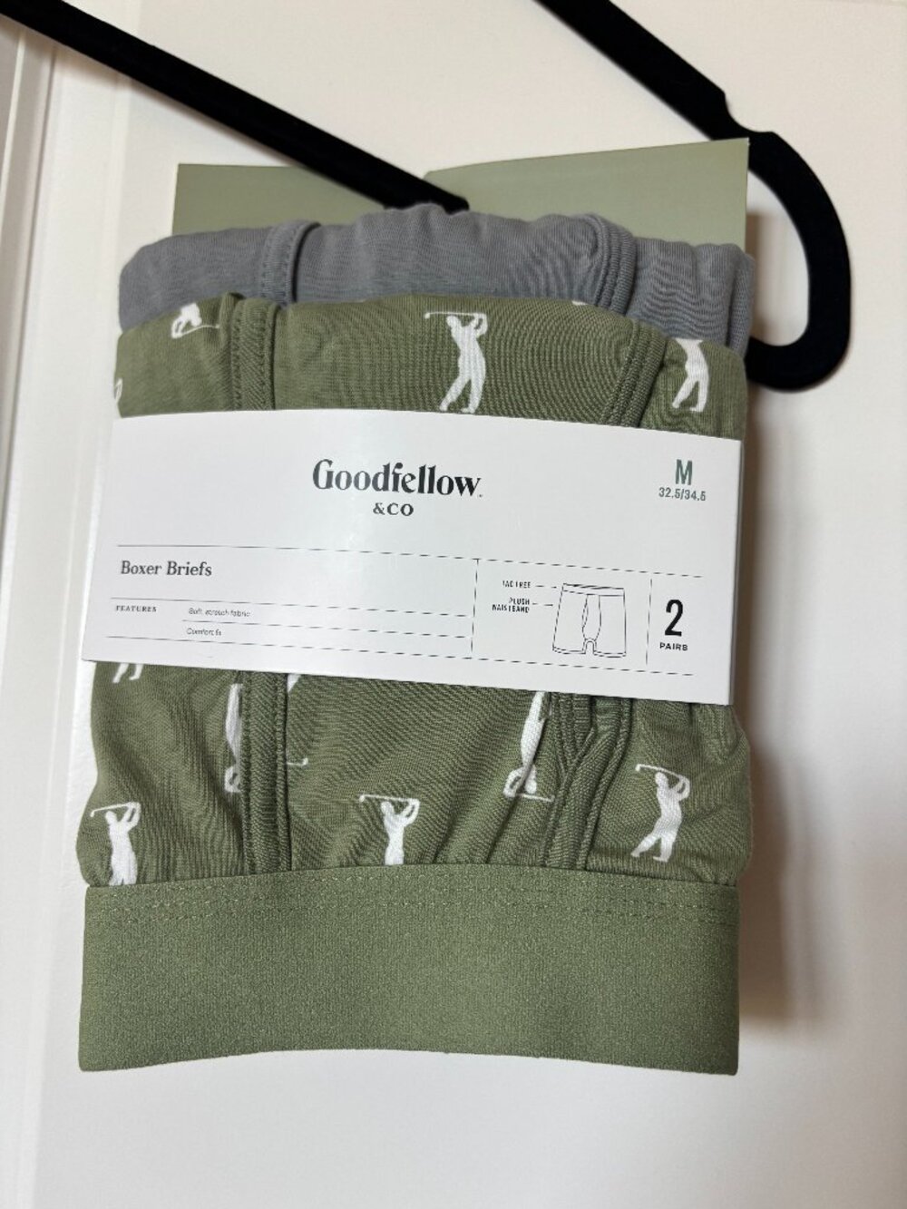 Goodfellow Golf Boxer Briefs | M | 95% Cotton